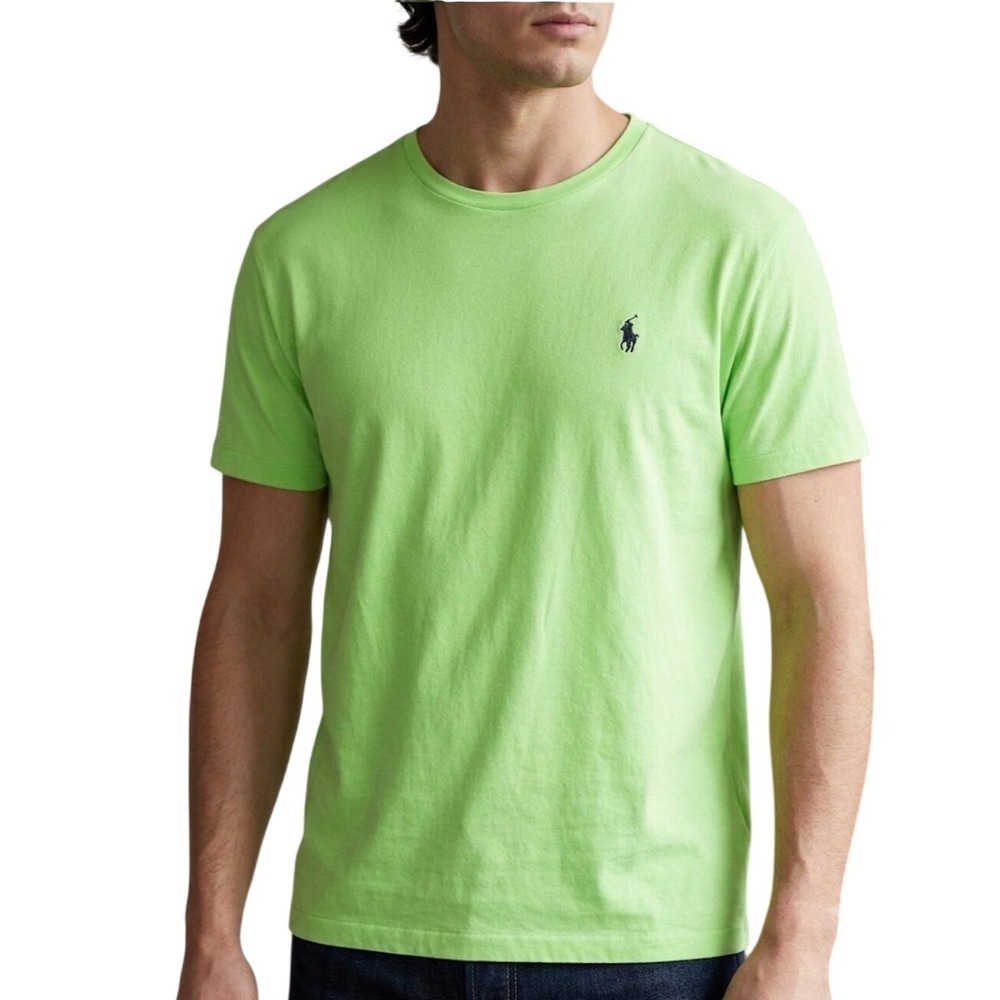 Polo Ralph Lauren Mens Lime Green Short Sleeve Pony Logo T-Shirt Large‎